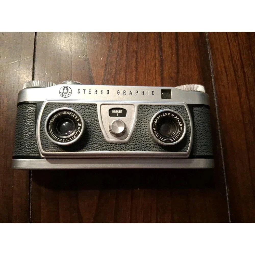 Graflex Stereo Graphic Camera 1002396 Vintage Film Camera Untested As Is